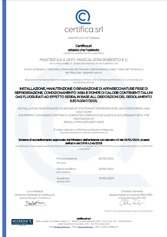 Certificazione FGAS